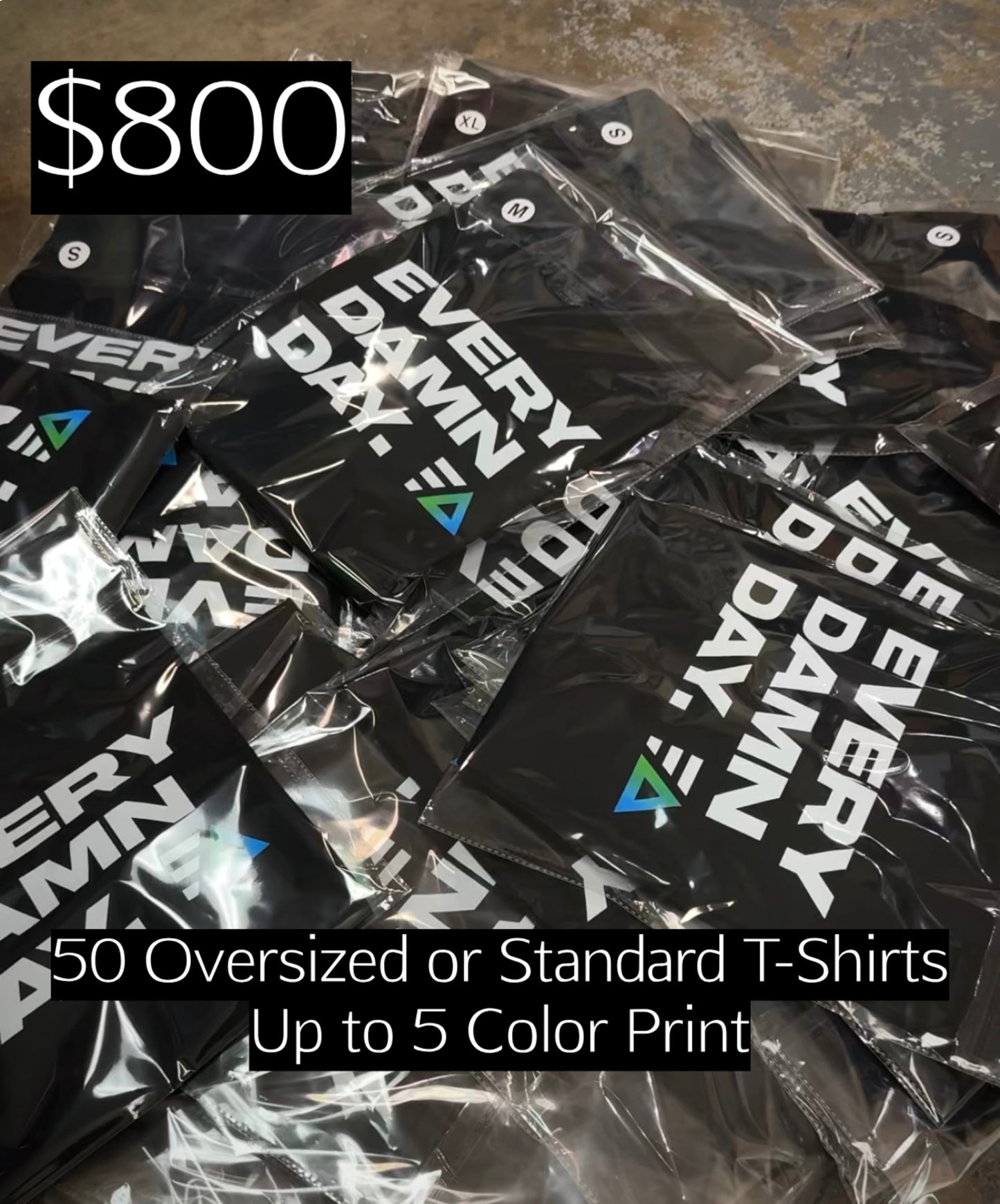 50 Oversized or Standard T-Shirts